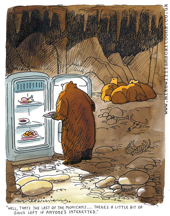 Last of the Mohicans cartoon by Mike Williams
